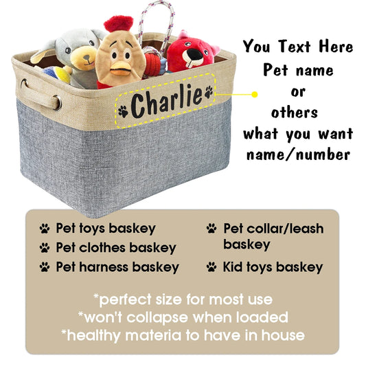 Pet Supplies Storage Basket Personalised