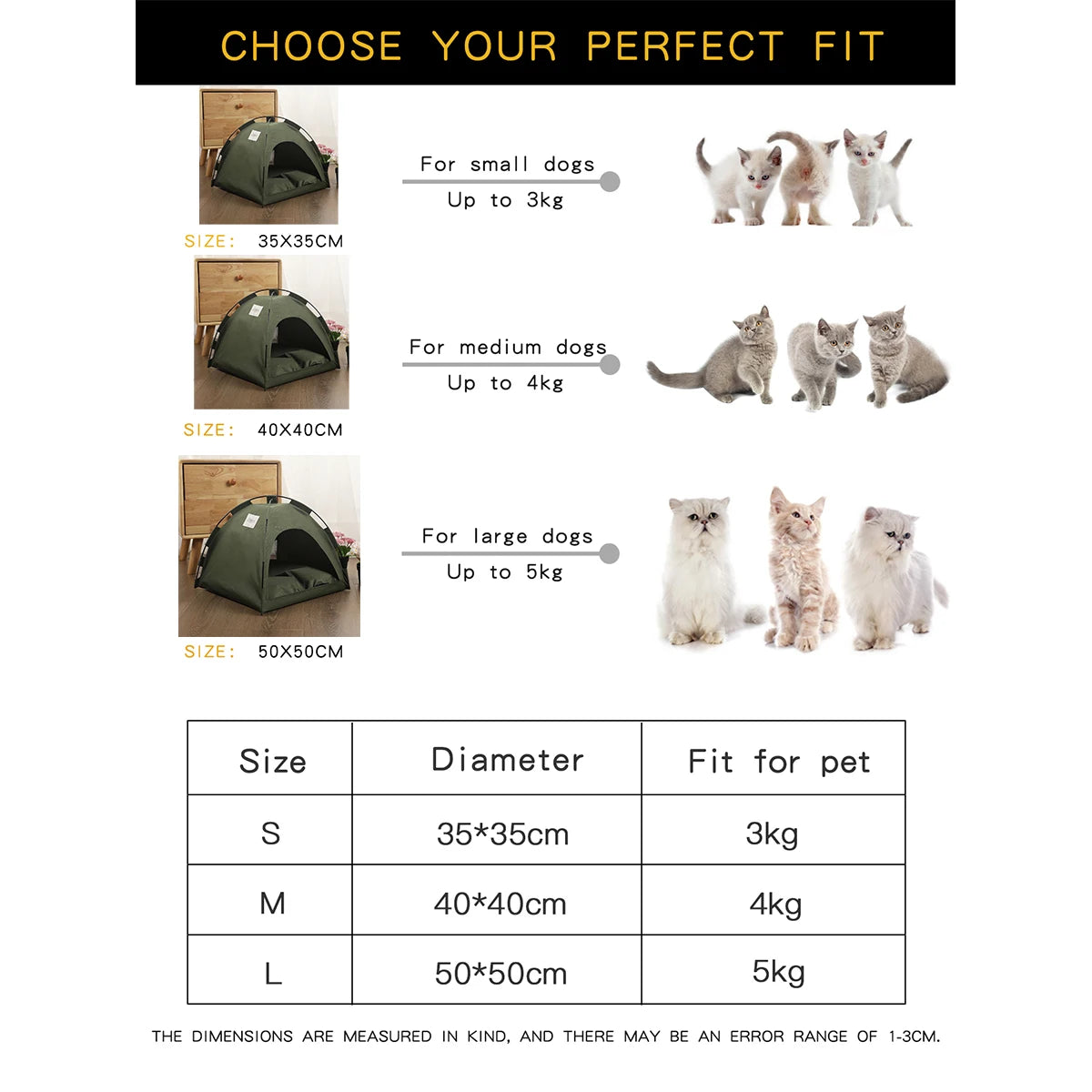 Pet Tent Bed Cats House Dog